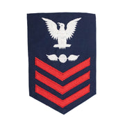 Coast Guard E6 Rating Badge:  AVIATION ELECTRICIAN - Blue