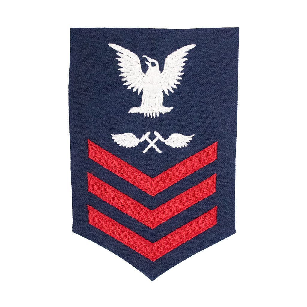 Coast Guard E6 Rating Badge: AVIATION STRUCTURAL MECHANIC - Blue