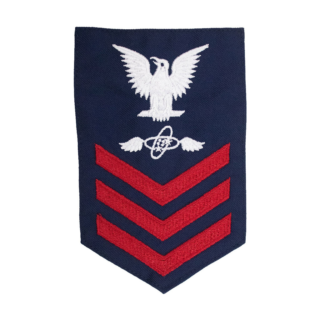 Coast Guard E6 Rating Badge: Avionics Electrical Technician- Blue