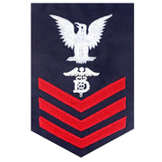 Coast Guard E6 Rating Badge:  DENTAL TECHNICIAN  - Blue