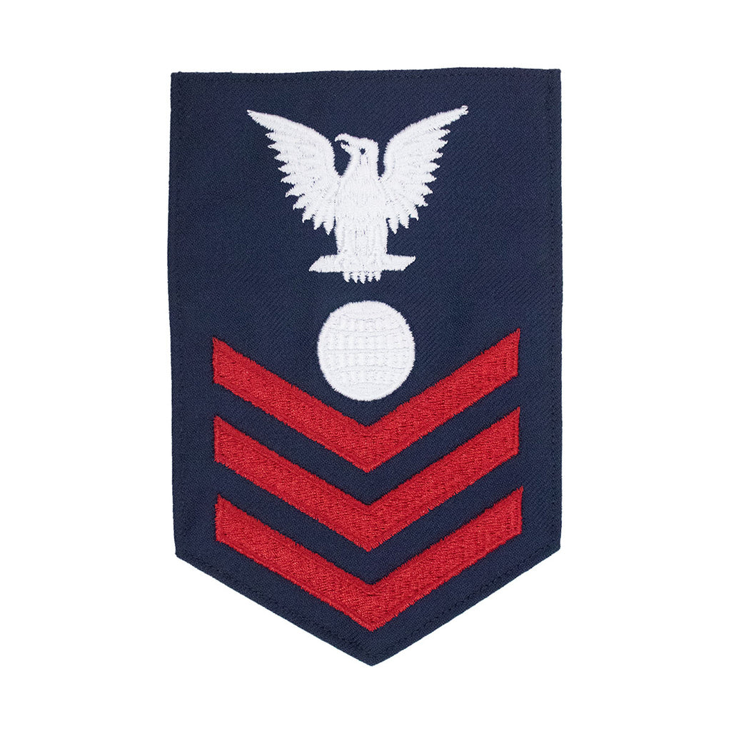 Coast Guard E6 Rating Badge: Electricians Mate - Blue