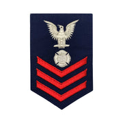 Coast Guard E6 Rating Badge: Fire Fighter - Blue