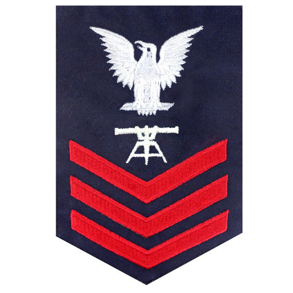 Coast Guard E6 Rating Badge: FIRE CONTROL TECHNICIAN  - Blue