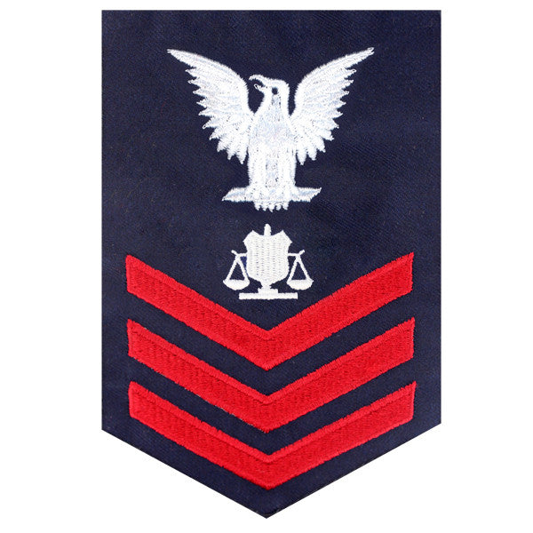 Coast Guard E6 Rating Badge: INVESTIGATOR - Blue