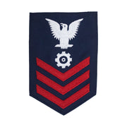 Coast Guard E6 Rating Badge: MACHINERY TECHNICIAN - Blue