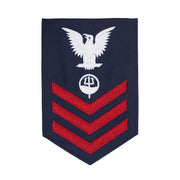 Coast Guard E6 Rating Badge: MARINE SCIENCE TECHNICIAN - Blue