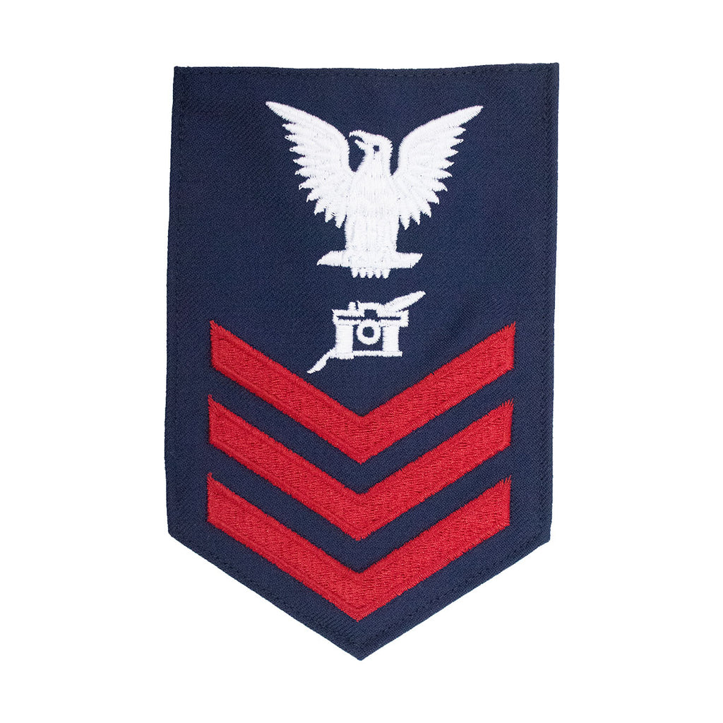 Coast Guard E6 Rating Badge: Public Affairs - Blue