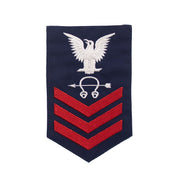 Coast Guard E6 Rating Badge: Sonar Technician - Blue