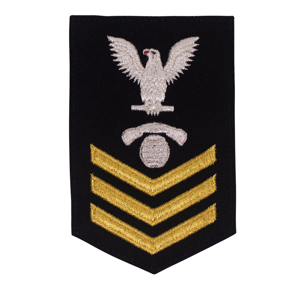 Navy E6 FEMALE Rating Badge: Interior Communication Electrician - New Serge for Jumper