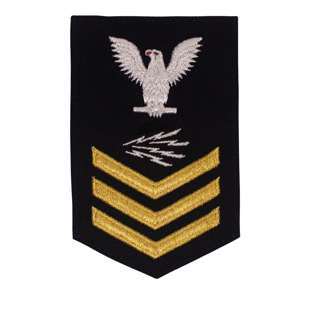 Navy E6 FEMALE Rating Badge: Information Systems Tech - New Serge for Jumper