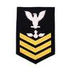 Navy E6 MALE Rating Badge: Aviation Ordnanceman - blue