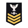 Navy E6 MALE Rating Badge: Construction Mechanic - blue