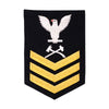 Navy E6 MALE Rating Badge: Damage Controlman - blue