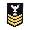 Navy E6 MALE Rating Badge: Mineman - blue