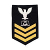 Navy E6 MALE Rating Badge: Culinary Specialist - blue