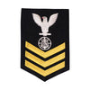 Navy E6 MALE Rating Badge: Religious Programs Specialist - blue