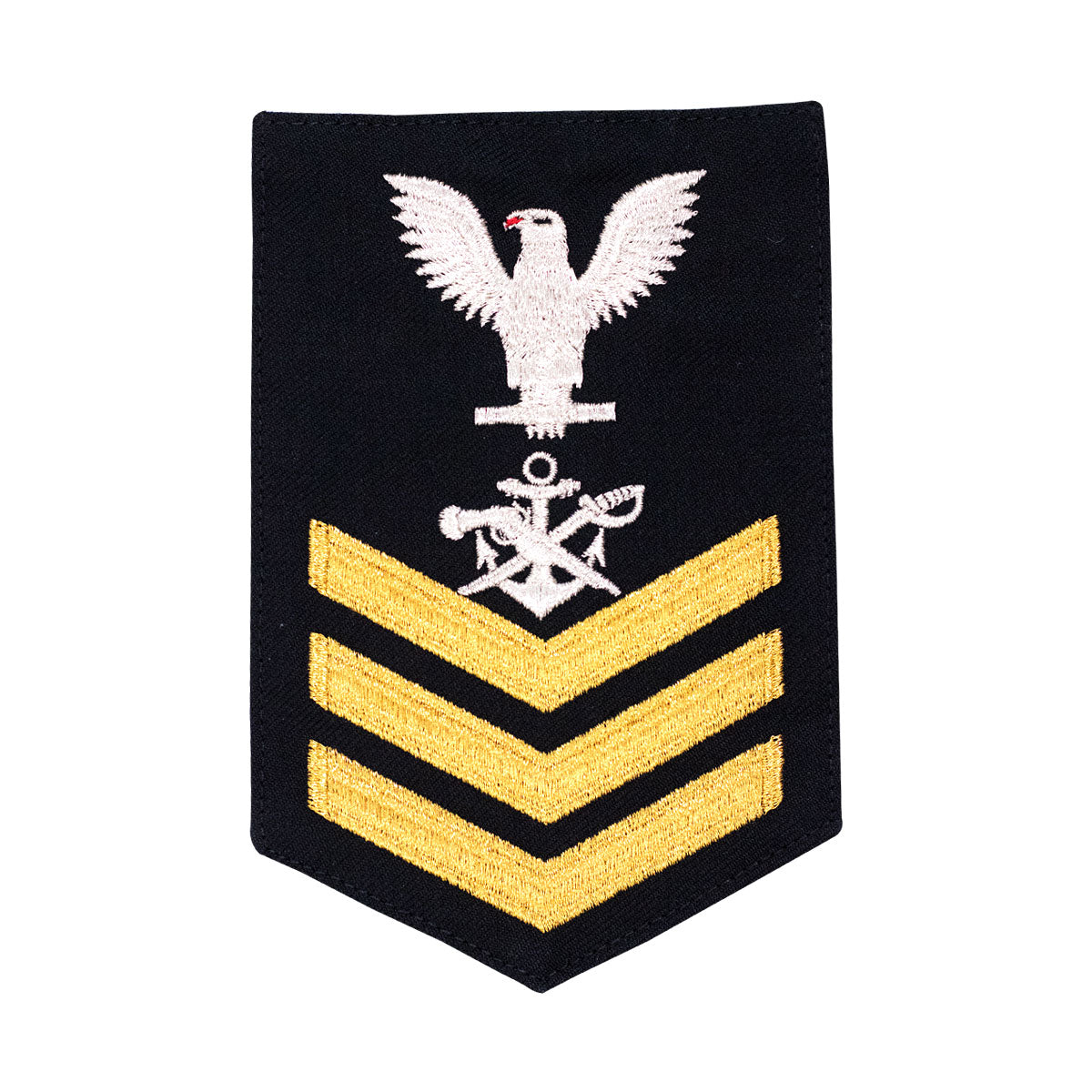Navy E6 MALE Rating Badge: Special Warfare Boat Operator - blue