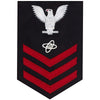 Navy E6 MALE Rating Badge: Electronics Technician - blue