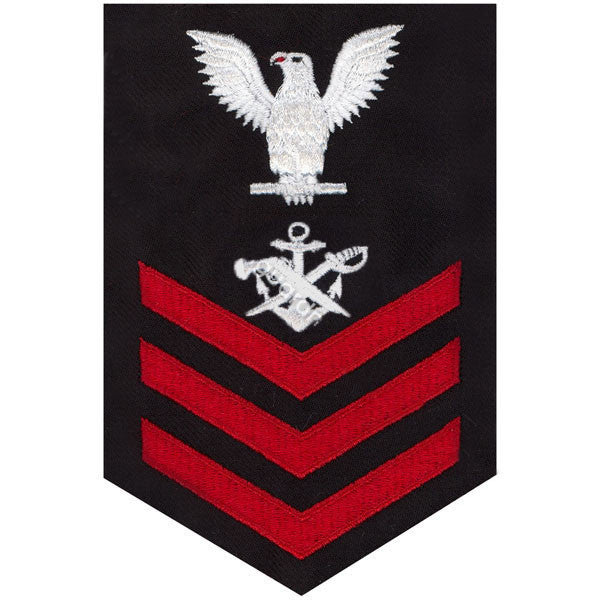 Navy E6 MALE Rating Badge: Special Warfare Boat Operator - blue