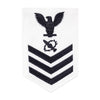 Navy E6 MALE Rating Badge: Missile Technician- white