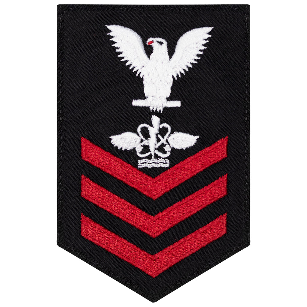 Navy E6 FEMALE Rating Badge: Aviation Warfare System Operator - New Serge for Jumper