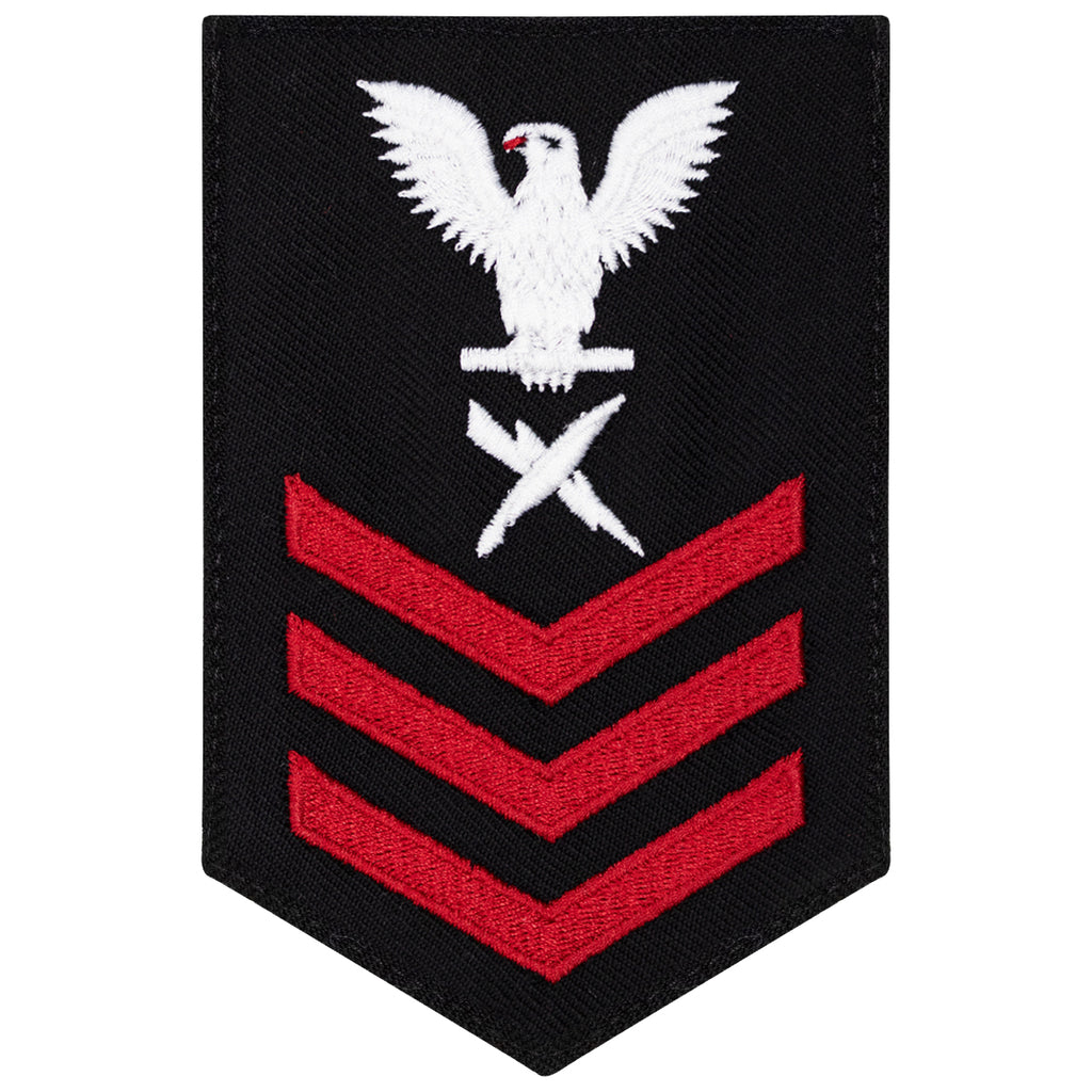 Navy E6 FEMALE Rating Badge: Cryptologic Tech - New Serge for Jumper