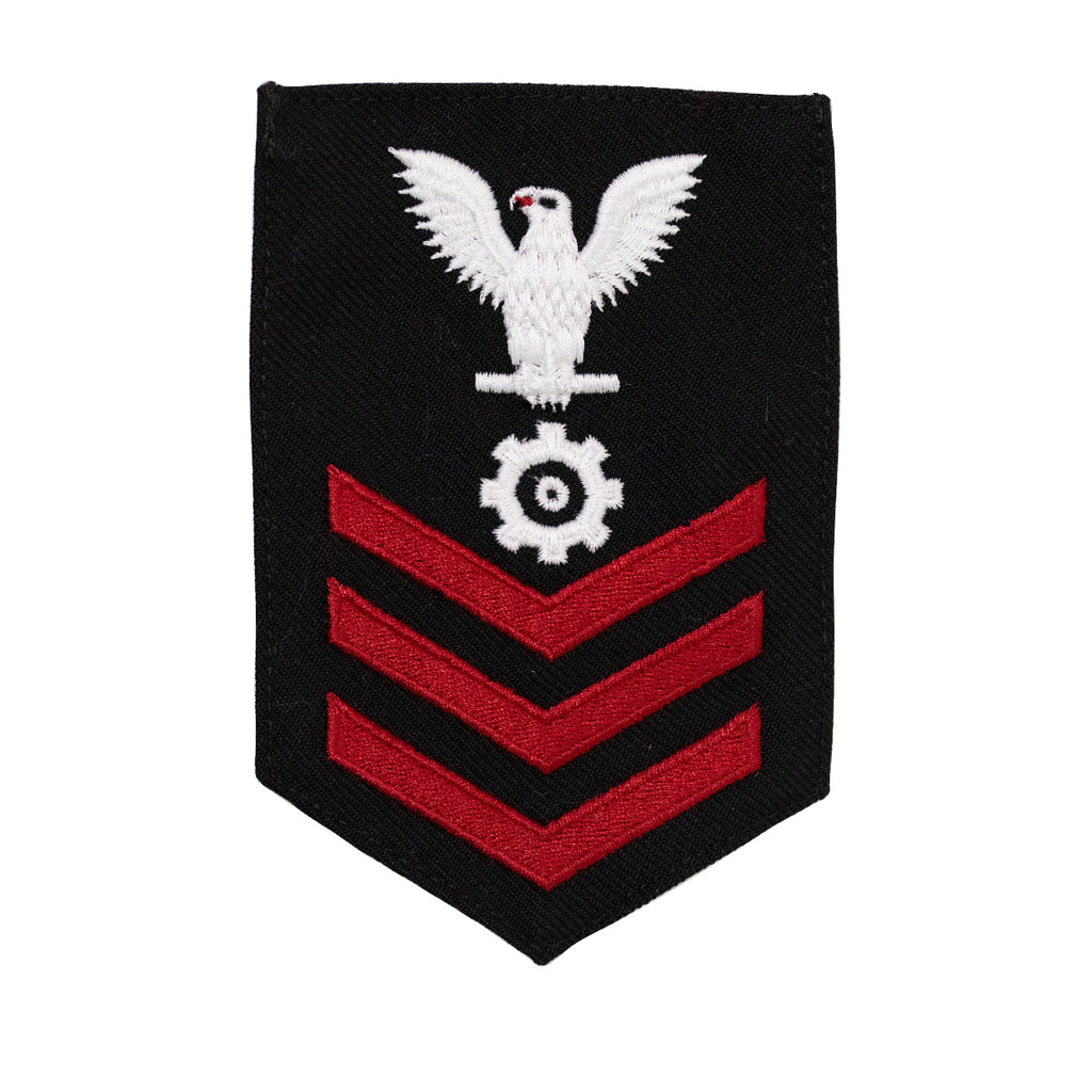 Navy E6 FEMALE Rating Badge: Engineman - New Serge for Jumper