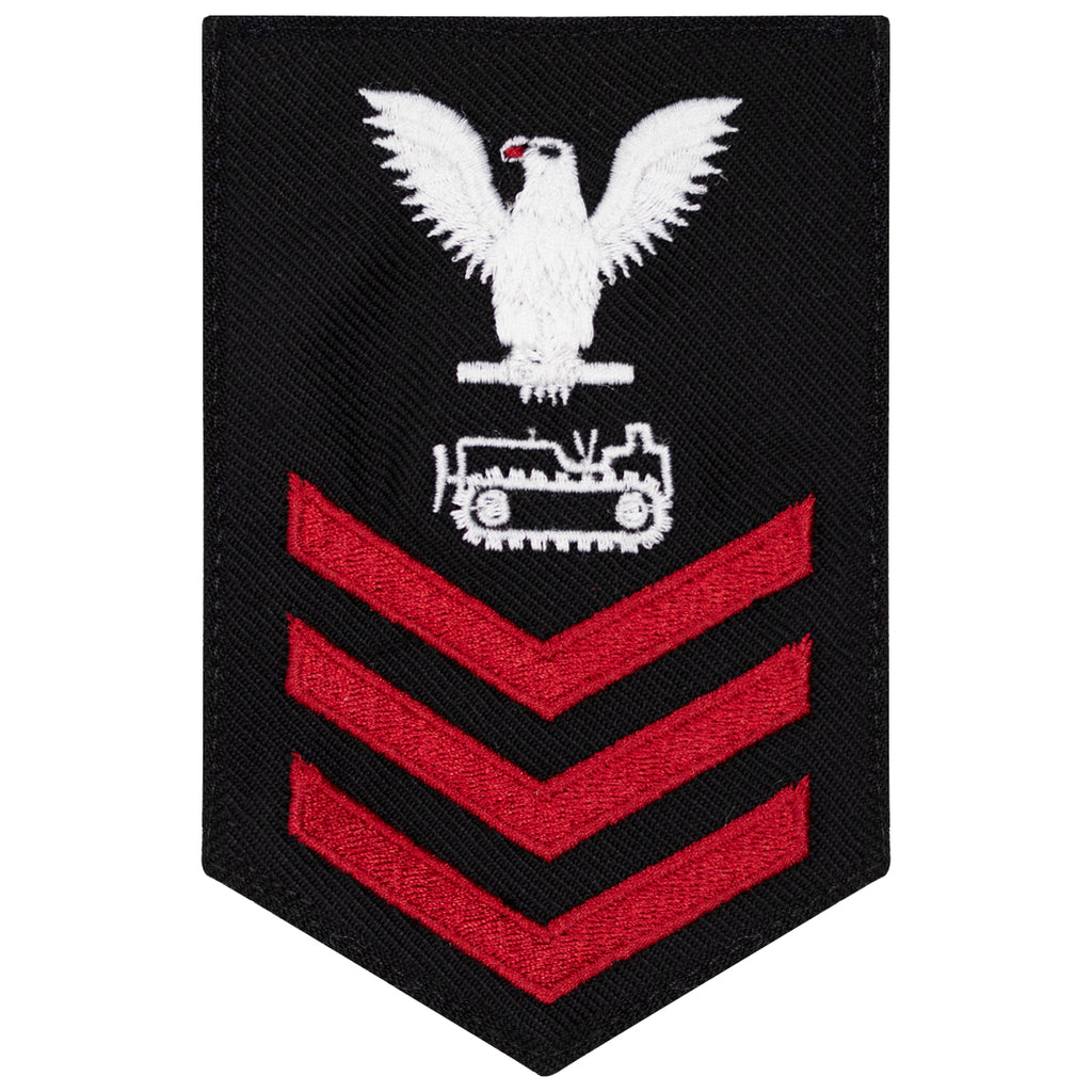 Navy E6 FEMALE Rating Badge: Equipment Operator - New Serge for Jumper