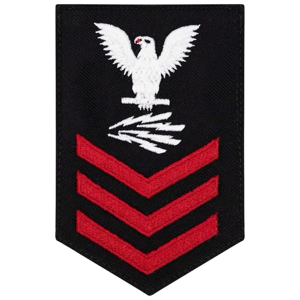 Navy E6 FEMALE Rating Badge: Information Systems Tech - New Serge for Jumper