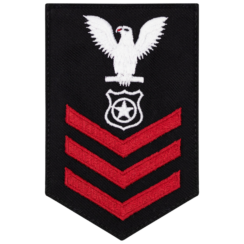 Navy E6 FEMALE Rating Badge: Master At Arms - New Serge for Jumper