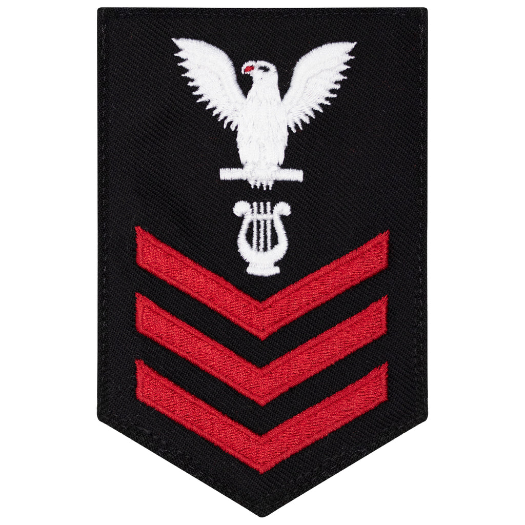 Navy E6 FEMALE Rating Badge: Musician - New Serge for Jumper