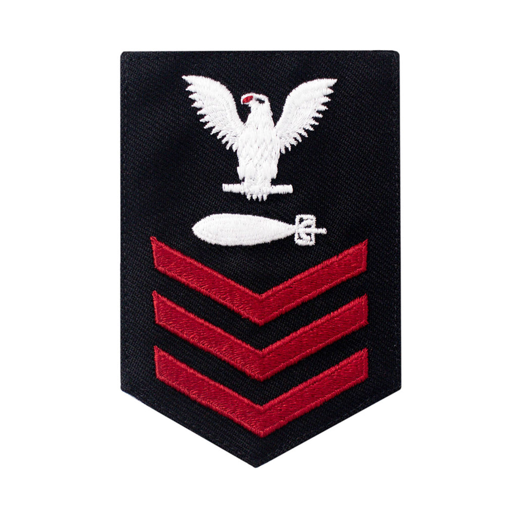 Navy E6 FEMALE Rating Badge: Torpedoman - New Serge for Jumper