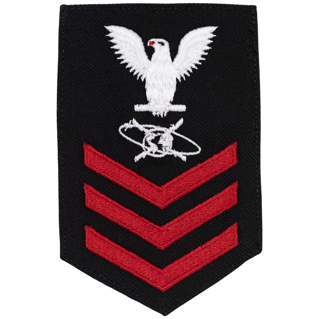 Navy E6 FEMALE Rating Badge: Mass Communication Specialist - New Serge for Jumper