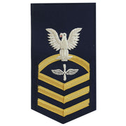 Coast Guard E7 Rating Badge:  Aviation Maintenance Technician - blue
