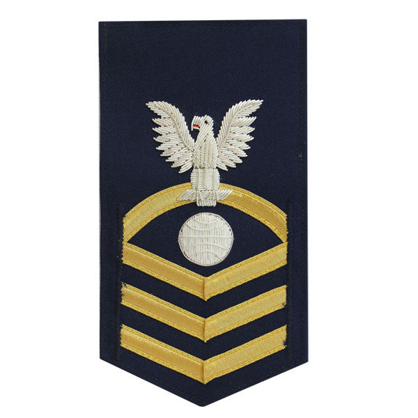 Coast Guard E7 Rating Badge: Electrician Mate - blue