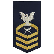 Coast Guard E7 Male Rating Badge: Intelligence Specialist - blue