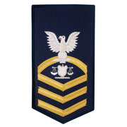Coast Guard E7 Male Rating Badge: Investigator - blue