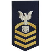 Coast Guard E7 Male Rating Badge: Maritime Enforcement - blue