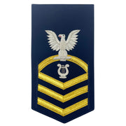 Coast Guard E7 Male Rating Badge: Musician - blue