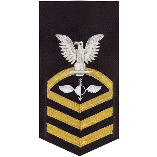 Navy E7 MALE Rating Badge: Aerographer's Mate - vanchief on blue