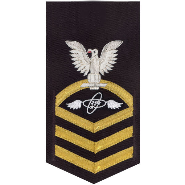 Navy E7 MALE Rating Badge: Aviation Electronics Technician - vanchief on blue