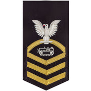 Navy E7 MALE Rating Badge: Equipment Operator - vanchief on blue