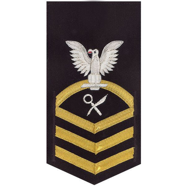 Navy E7 MALE Rating Badge: Intelligence Specialist - vanchief on blue