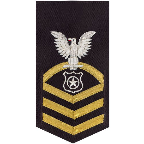 Navy E7 MALE Rating Badge: Master At Arms - vanchief on blue