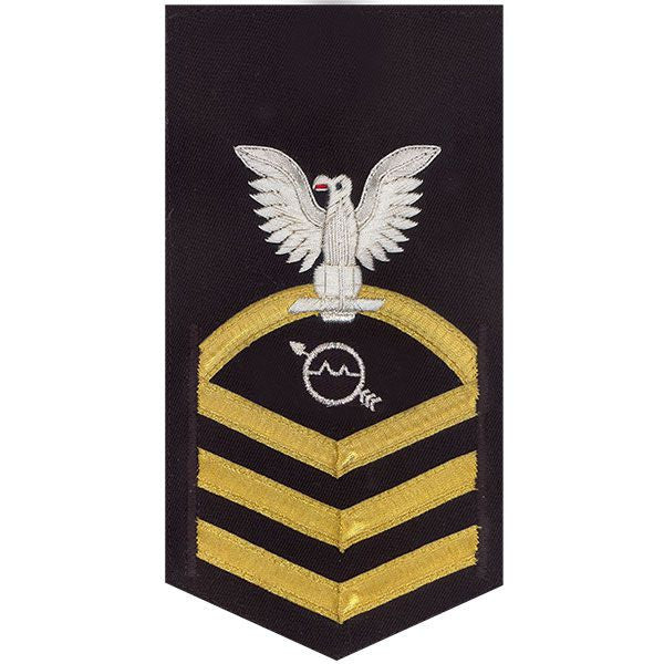 Navy E7 MALE Rating Badge: Operations Specialist - vanchief on blue