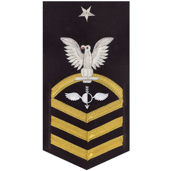 Navy E8 MALE Rating Badge: Aerographer's Mate - vanchief on blue