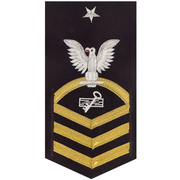 Navy E8 MALE Rating Badge: Disbursing Clerk - vanchief on blue