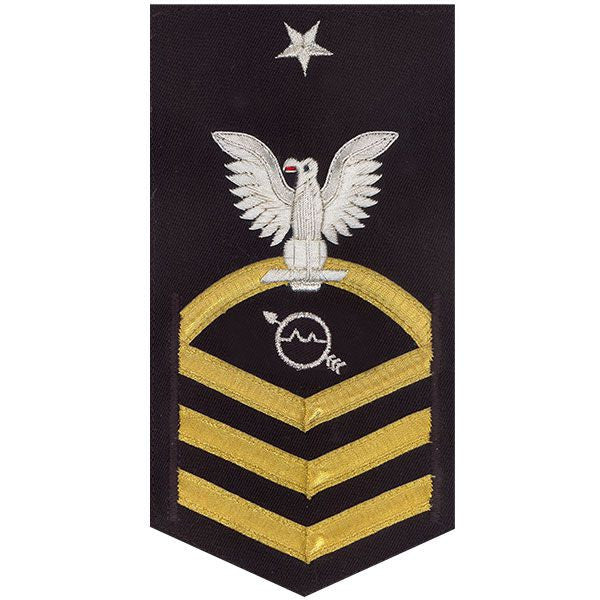 Navy E8 MALE Rating Badge: Operations Specialist - vanchief on blue