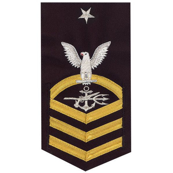 Navy E8 MALE Rating Badge: Special Warfare Operator - vanchief on blue