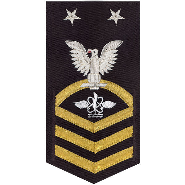 Navy E9 MALE Rating Badge: Aviation Anti-Submarine Warfare Operator - vanchief on blue